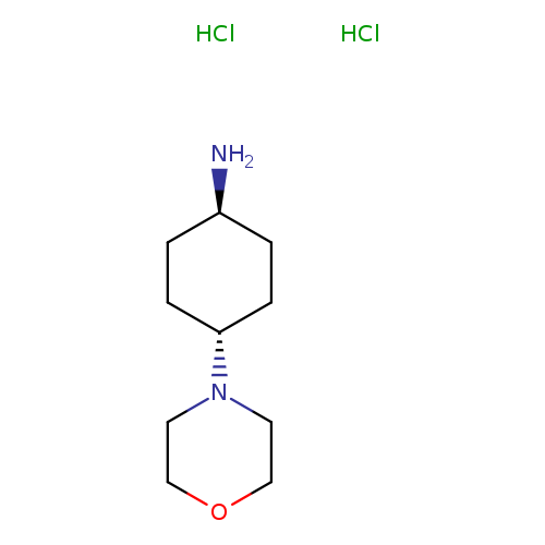 N[C@@H]1CC[C@H](CC1)N1CCOCC1.Cl.Cl