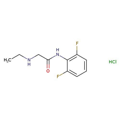 CCNCC(=O)Nc1c(F)cccc1F.Cl