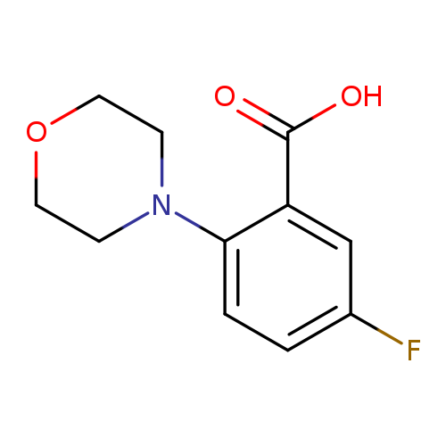Fc1ccc(c(c1)C(=O)O)N1CCOCC1