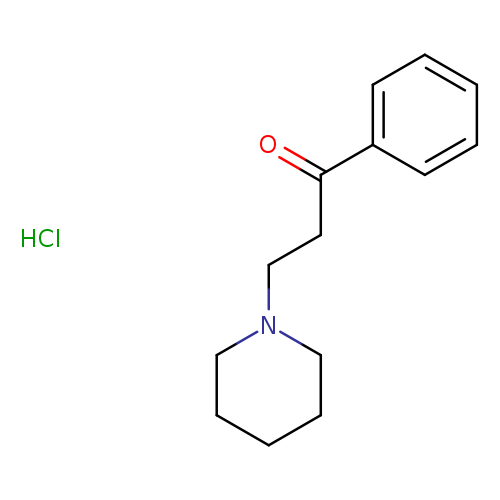 O=C(c1ccccc1)CCN1CCCCC1.Cl