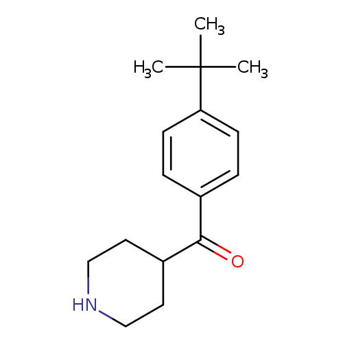 O=C(c1ccc(cc1)C(C)(C)C)C1CCNCC1