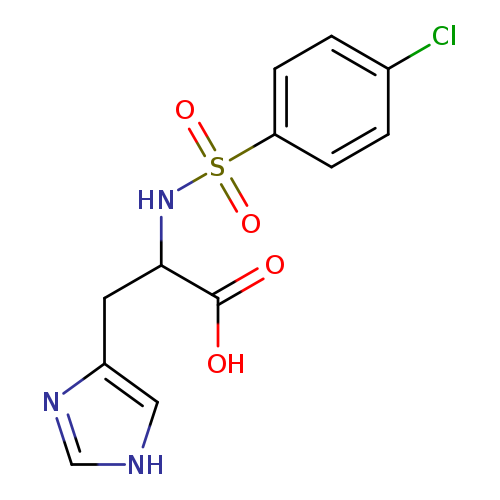 OC(=O)C(NS(=O)(=O)c1ccc(cc1)Cl)Cc1nc[nH]c1