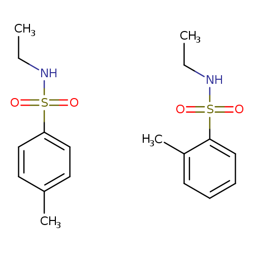 CCNS(=O)(=O)c1ccccc1C.CCNS(=O)(=O)c1ccc(cc1)C