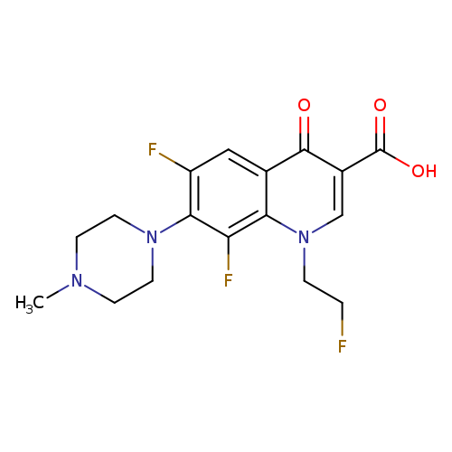 FCCn1cc(C(=O)O)c(=O)c2c1c(F)c(N1CCN(CC1)C)c(c2)F
