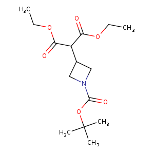 CCOC(=O)C(C1CN(C1)C(=O)OC(C)(C)C)C(=O)OCC