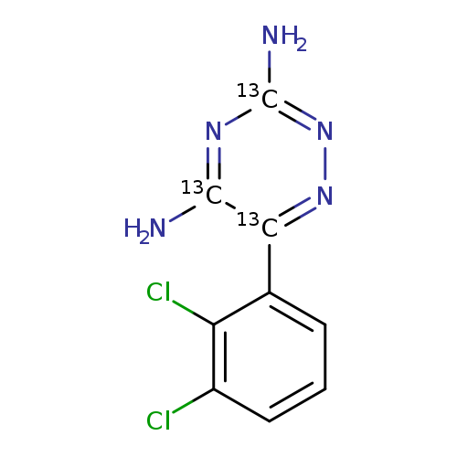 N[13c]1nn[13c]([13c](n1)N)c1cccc(c1Cl)Cl