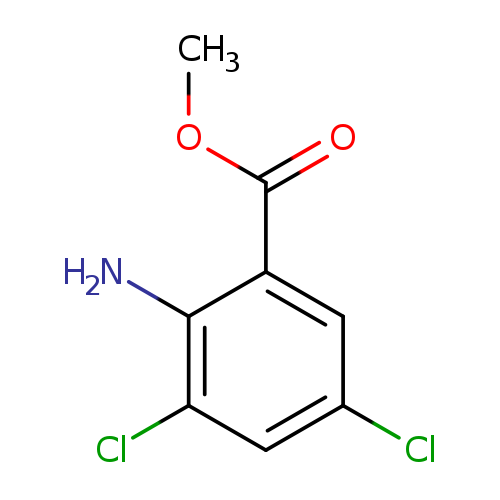 COC(=O)c1cc(Cl)cc(c1N)Cl