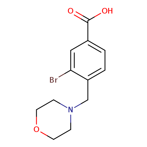 Brc1cc(ccc1CN1CCOCC1)C(=O)O