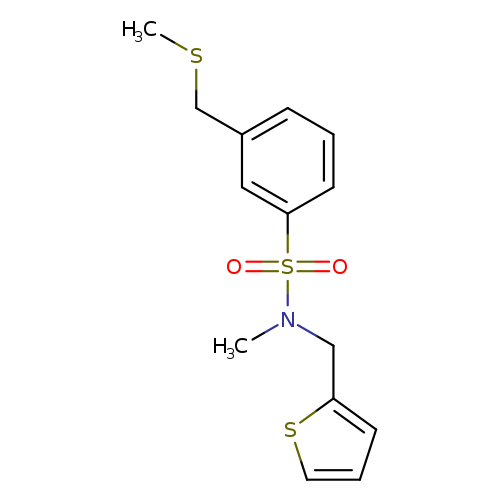 CSCc1cccc(c1)S(=O)(=O)N(Cc1cccs1)C