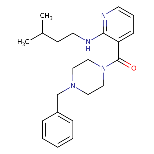 CC(CCNc1ncccc1C(=O)N1CCN(CC1)Cc1ccccc1)C