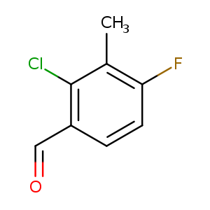 O=Cc1ccc(c(c1Cl)C)F