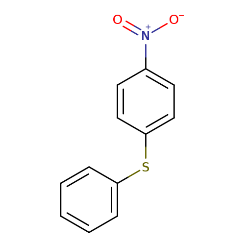 [O-][N+](=O)c1ccc(cc1)Sc1ccccc1