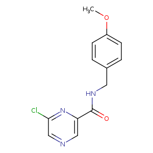 COc1ccc(cc1)CNC(=O)c1cncc(n1)Cl