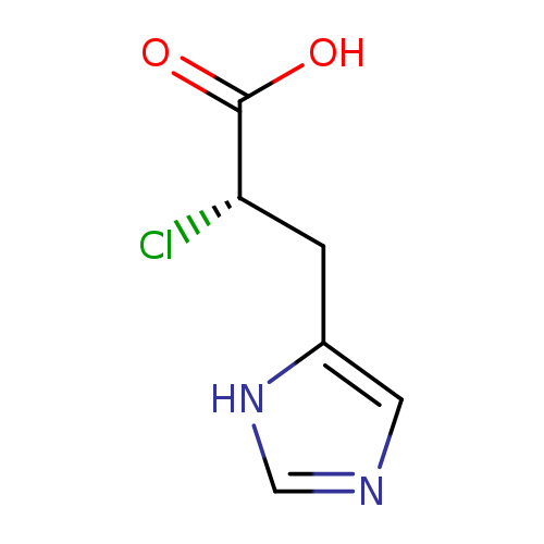 OC(=O)[C@H](Cc1cnc[nH]1)Cl