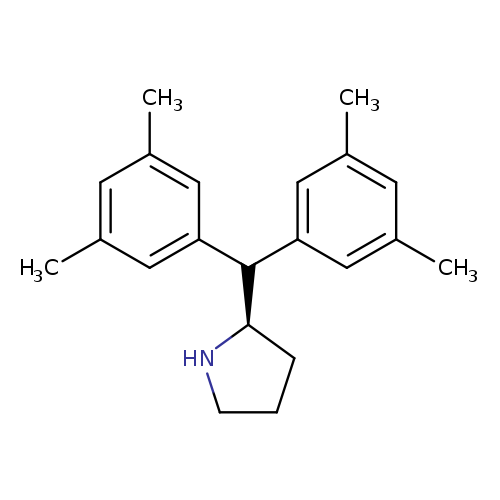 Cc1cc(cc(c1)C)C(c1cc(C)cc(c1)C)[C@H]1CCCN1