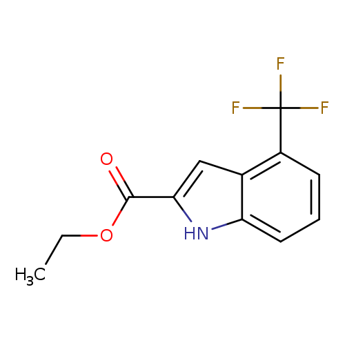 CCOC(=O)c1cc2c([nH]1)cccc2C(F)(F)F