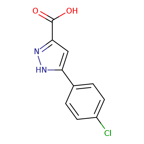 Clc1ccc(cc1)c1[nH]nc(c1)C(=O)O