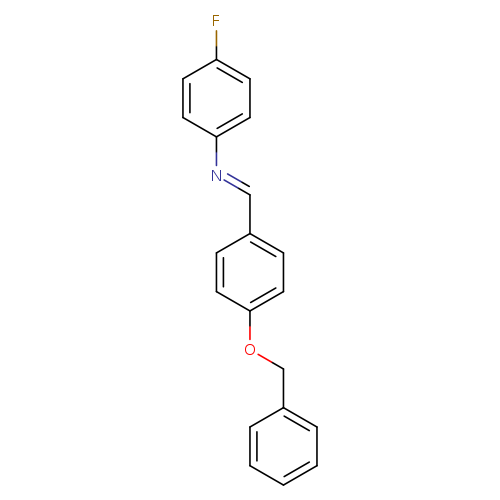 Fc1ccc(cc1)/N=C/c1ccc(cc1)OCc1ccccc1