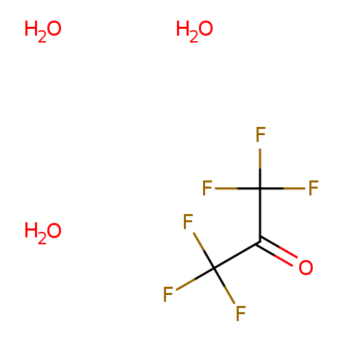 O=C(C(F)(F)F)C(F)(F)F.O.O.O