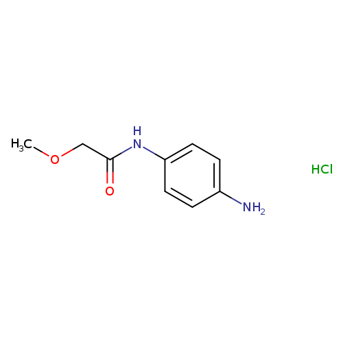 COCC(=O)Nc1ccc(cc1)N.Cl