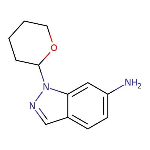 Nc1ccc2c(c1)n(nc2)C1CCCCO1