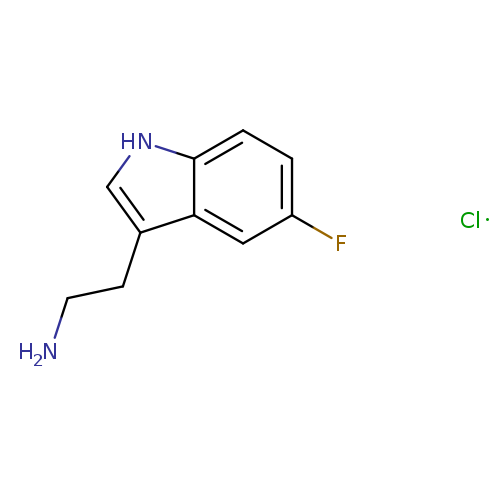 NCCc1c[nH]c2c1cc(F)cc2.[Cl]