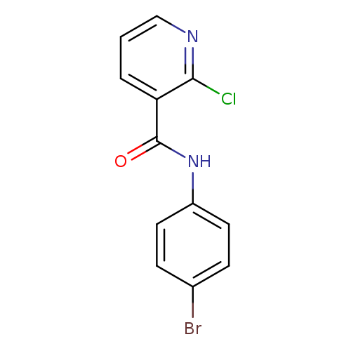 Brc1ccc(cc1)NC(=O)c1cccnc1Cl