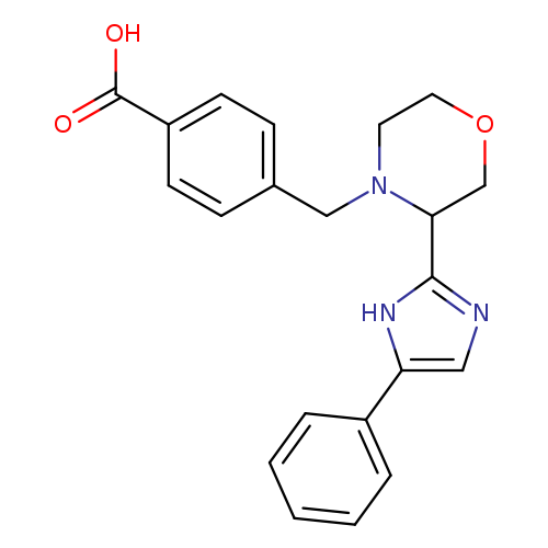 OC(=O)c1ccc(cc1)CN1CCOCC1c1ncc([nH]1)c1ccccc1