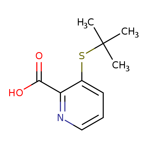 OC(=O)c1ncccc1SC(C)(C)C
