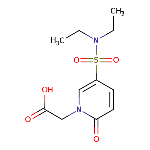 CCN(S(=O)(=O)c1ccc(=O)n(c1)CC(=O)O)CC