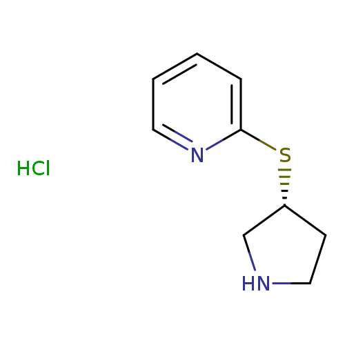C1NC[C@@H](C1)Sc1ccccn1.Cl