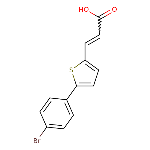 OC(=O)C=Cc1ccc(s1)c1ccc(cc1)Br