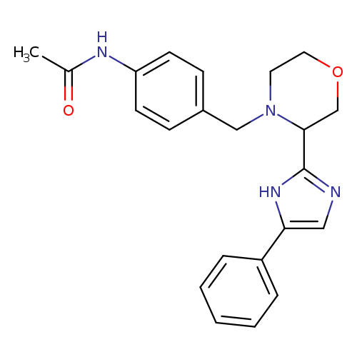 CC(=O)Nc1ccc(cc1)CN1CCOCC1c1ncc([nH]1)c1ccccc1