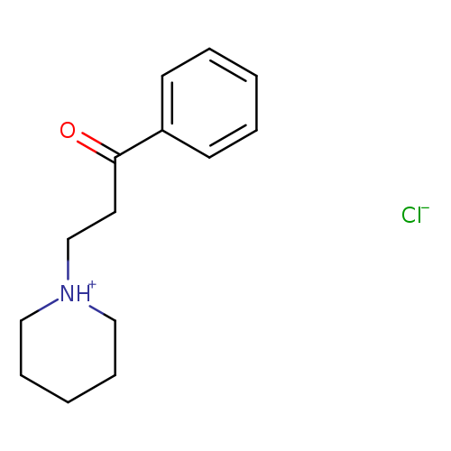O=C(c1ccccc1)CC[NH+]1CCCCC1.[Cl-]