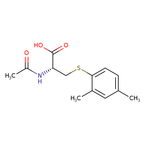 CC(=O)N[C@H](C(=O)O)CSc1ccc(cc1C)C
