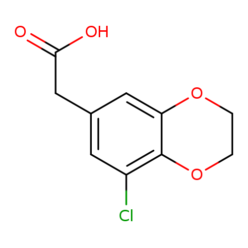 OC(=O)Cc1cc2OCCOc2c(c1)Cl