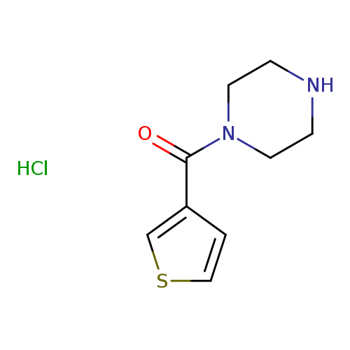 O=C(c1cscc1)N1CCNCC1.Cl