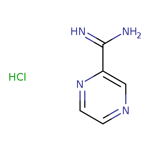 NC(=N)c1cnccn1.Cl