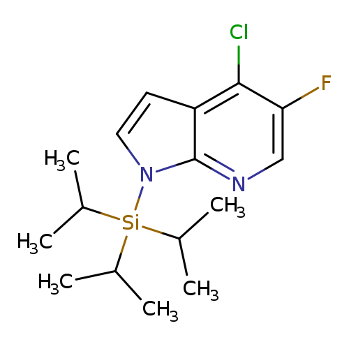 Fc1cnc2c(c1Cl)ccn2[Si](C(C)C)(C(C)C)C(C)C