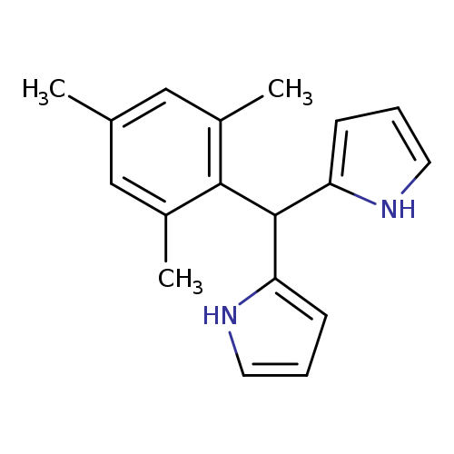 Cc1cc(C)c(c(c1)C)C(c1ccc[nH]1)c1ccc[nH]1