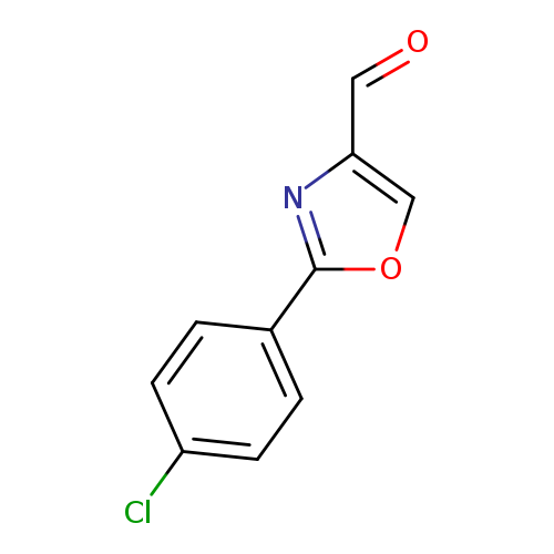 O=Cc1coc(n1)c1ccc(cc1)Cl