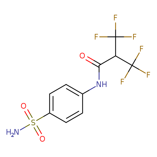 O=C(C(C(F)(F)F)C(F)(F)F)Nc1ccc(cc1)S(=O)(=O)N