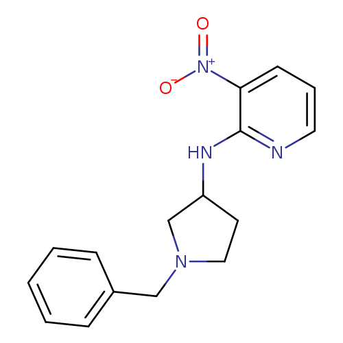 [O-][N+](=O)c1cccnc1NC1CCN(C1)Cc1ccccc1