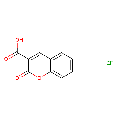 OC(=O)c1cc2ccccc2oc1=O.[Cl-]