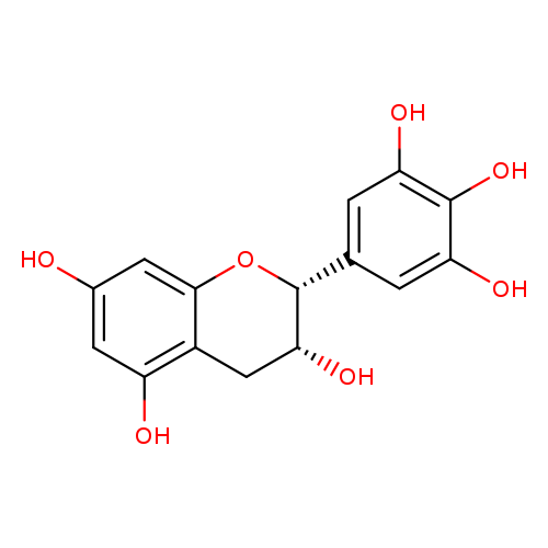 Oc1cc2O[C@H](c3cc(O)c(c(c3)O)O)[C@@H](Cc2c(c1)O)O