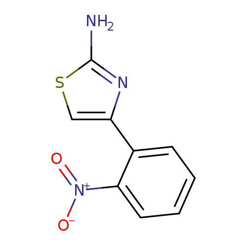 Nc1scc(n1)c1ccccc1[N+](=O)[O-]