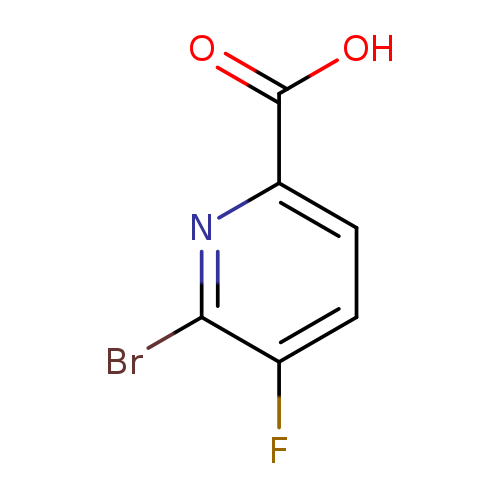 OC(=O)c1ccc(c(n1)Br)F