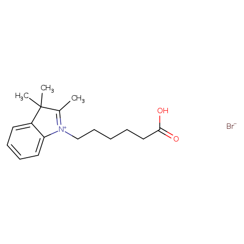 OC(=O)CCCCC[N+]1=C(C)C(c2c1cccc2)(C)C.[Br-]