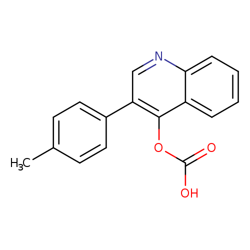 OC(=O)Oc1c(cnc2c1cccc2)c1ccc(cc1)C