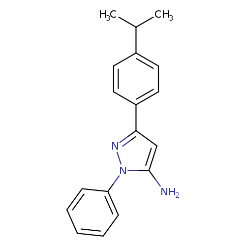 CC(c1ccc(cc1)c1cc(n(n1)c1ccccc1)N)C